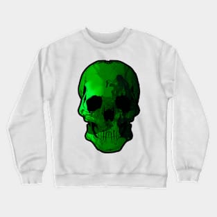 Spooky Abstract Skull Nº1 - Green Crewneck Sweatshirt